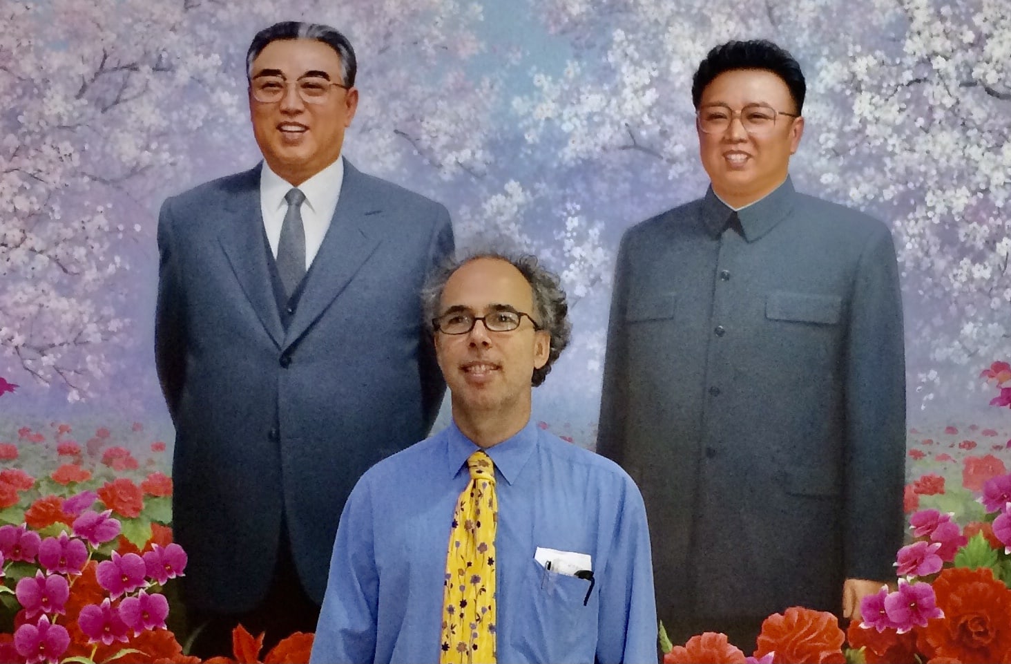 Meir Behar met Koreaanse leiders in Pyongyang Noord-Korea, 2015