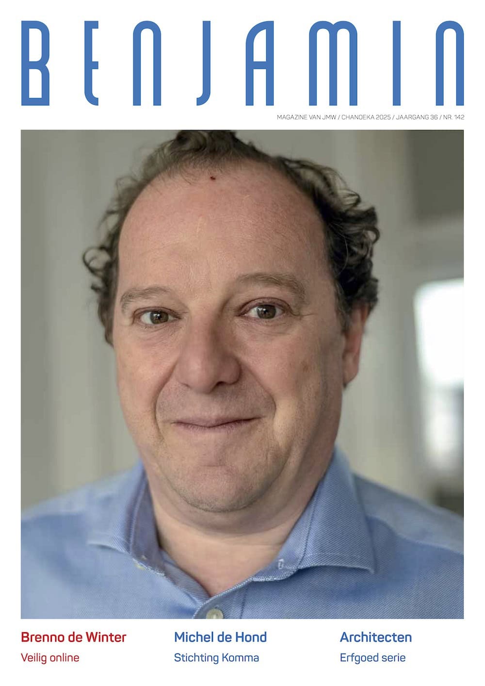 Brenno de Winter op de cover van de Chanoeka Benjamin 2025